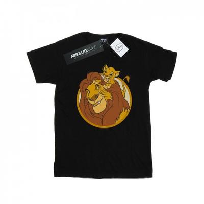 Womens/Ladies The Lion King Mufasa And Simba Cotton Boyfriend T-Shirt