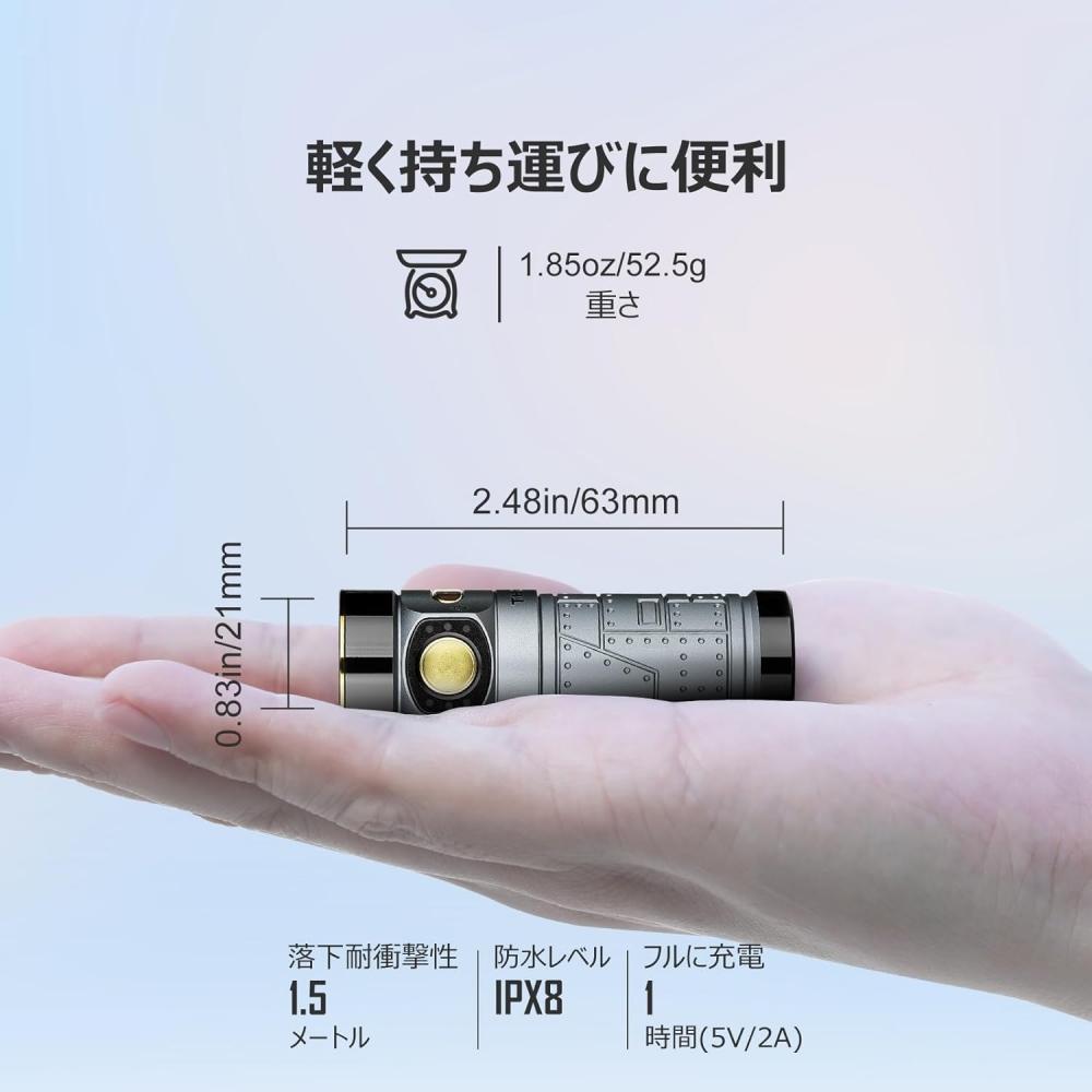 Olight Baton 4 Flashlight 1300 Lumens Compact Powerful Stepless Dimming Mini Led