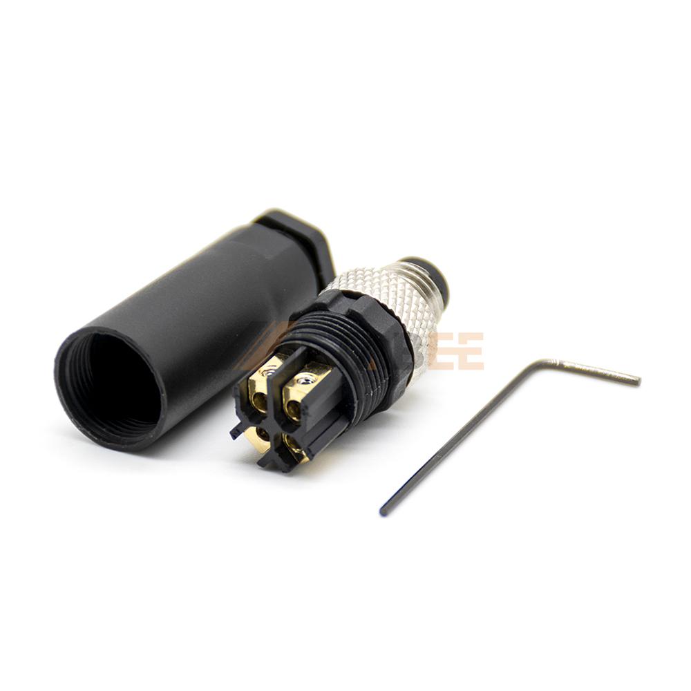 M8 Connector 3 4 5 8 Pin Plastic Shell Circular Plug Socket Male Female Sensor