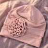 Side Flower Deign Women Headwrap Elegant Head Cover Lightweight Cozy Turban Cap  Hair Loss Cover