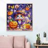 DIY Diamond Art Painting Kit Cute Halloween Witch Cat Pumpkin Pattern Full Drill Canvas Creative Handmade Craft Gift for Adults