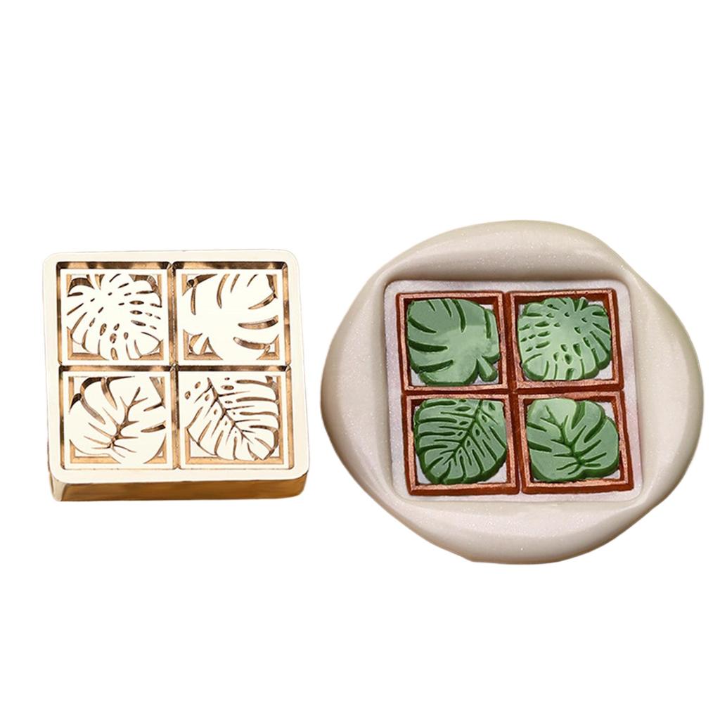 Plant Themed Seal Stamp Head Antique Embossed Sealing Stamp Head for Seal Envelope Invitation Decoration Scrapbooking