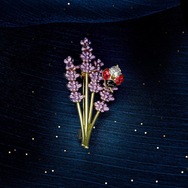 Bo Xin Yun Pastoral Romantic High-End Lavender Botanical Brooch