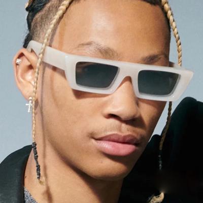 Óculos de Sol Quadrados Homem Armação Pequena Masculino Óculos de Sol Retro Espelhado Moda Hip Hop Alta Qualidade Lunette De Soleil Homme