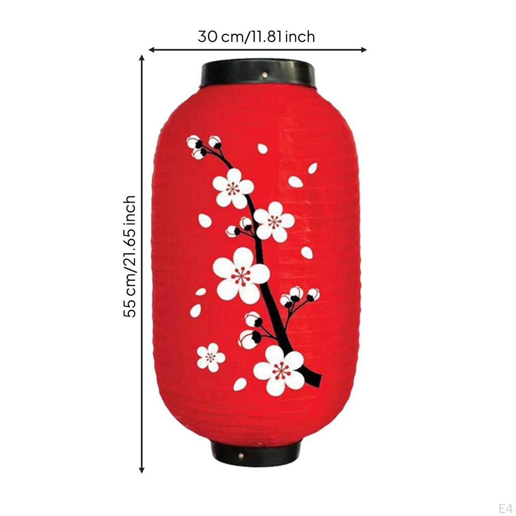 Japanese Lantern Decorative Paper Foldable Folding Lamp for Party, Patio, Balcony Red 8 Inch