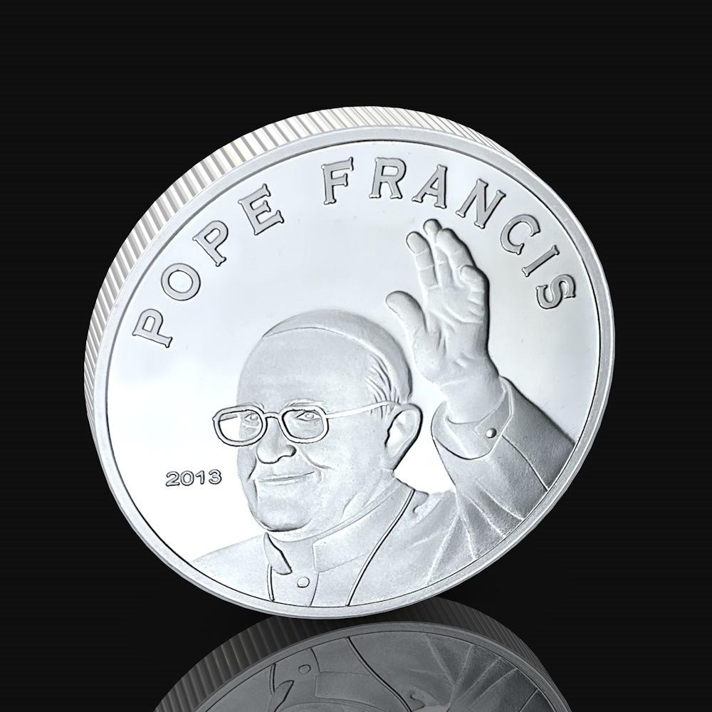 Papež František, Zlatá mince k papežově smrti, kreativní suvenýr, medaile, pamětní medaile