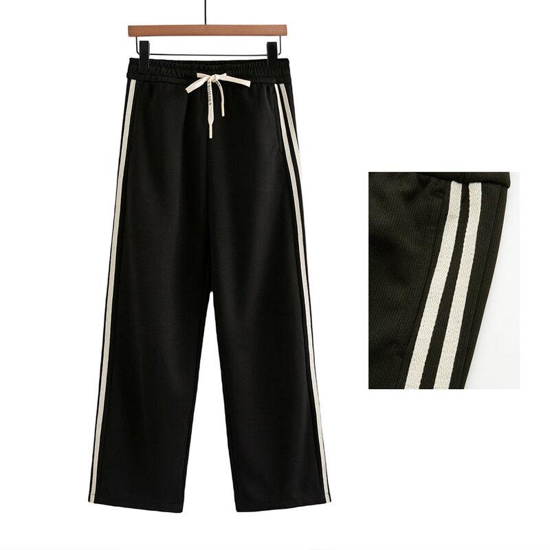 

Women s Casual High-Waist Wide-Leg Striped Pants 4XL