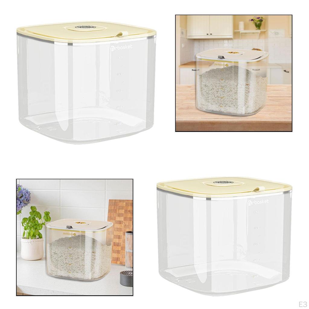 Household Rice Dispenser Airtight Storage Bin Leakproof Sealed Dry Food Container Grade