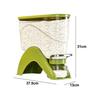 ABS Rice Storage Container with Press Section, Clear Bin and Removable Cup for Countertop Kitchen and Cabinet Access