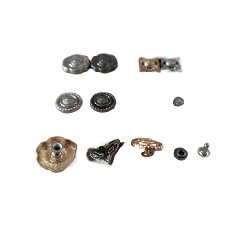 Retro Pattern Button-Shaped Alloy Punk Stud Rivets for DIY Jewelry and Accessories