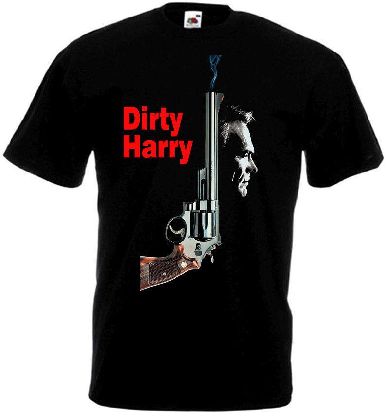 DIRTY HARRY Movie Poster T-shirt Black all sizes S M L XL 2XL 3XL S