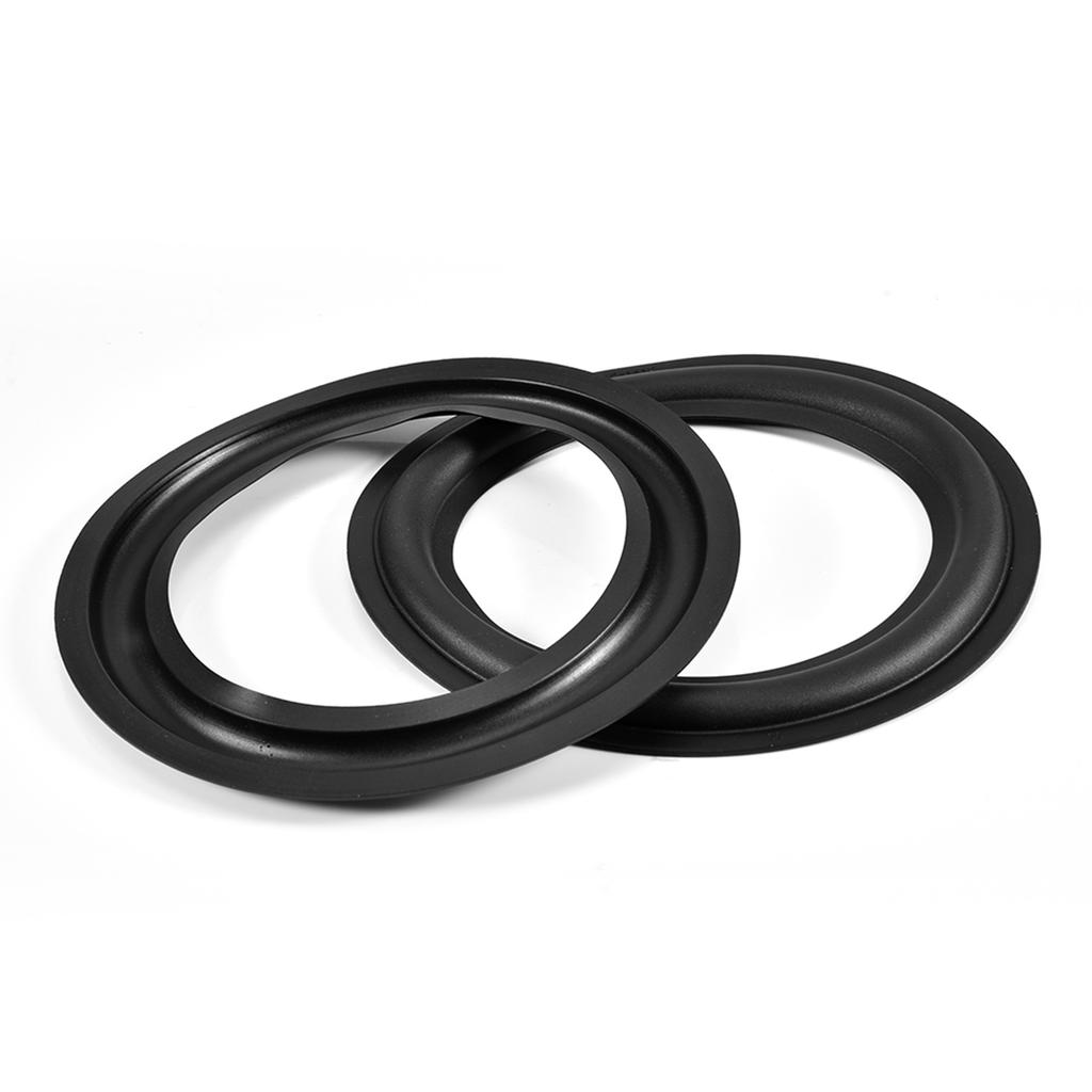 2pcs 6 Inch 156mm Perforated Rubber Edge Surround Speaker Repair Parts Replacement Black