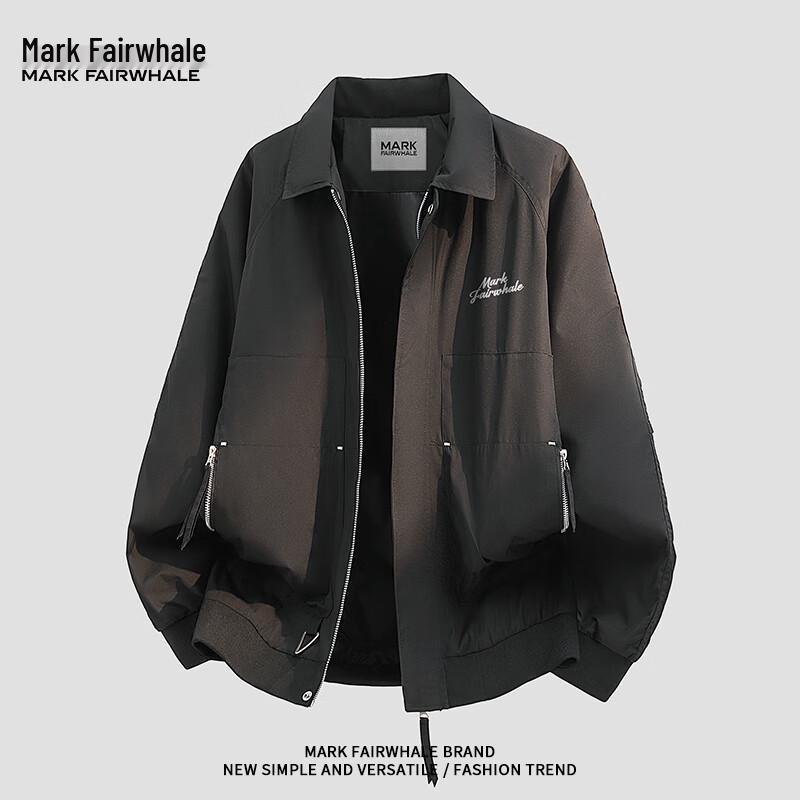 MARK FAIRWHALE Men's Casual Lapel Flight Jacket