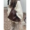 Damska torba o dużej pojemności, swobodna tekstura, miękka skóra, torba dojazdowa, modna torba na ramię, torba typu tote