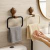 Aluminum Zinc Zinc Alloy Walnut Wood Towel Holder Medieval Style Bathroom Towel Ring  Bathroom