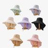Summer Outdoor Sunscreen Shawl Hat Women Ponytail Dual-Purpose Hiking Hat Fisherman Hat