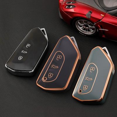 TPU Car Key Cover For VW Golf 8 TPU Shell Key Cover For Skoda Octavia A8 MK4 Mk8   Seat Leon Mk4 Cupra Formentor Car