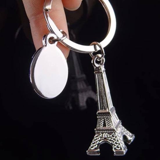 Retro Mini Model Parížskej Eiffelovej veže Prívesok Kľúčenka Krúžok na kľúče Kľúčenka