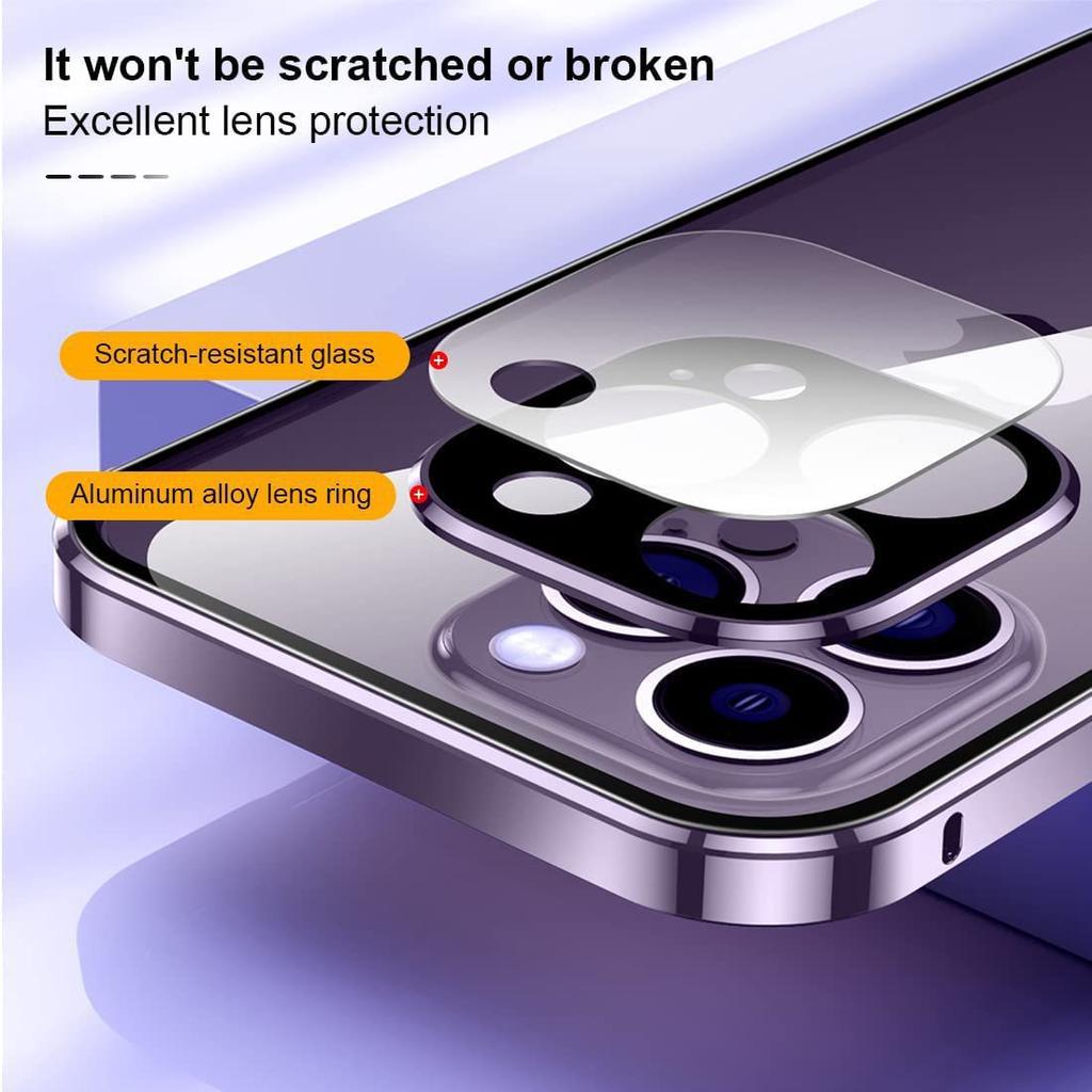Applicable To IPhone17Promax Mobile Phone Case Apple 16 Double-sided Glass Buckle Magneto 14 Metal Magnetic Case