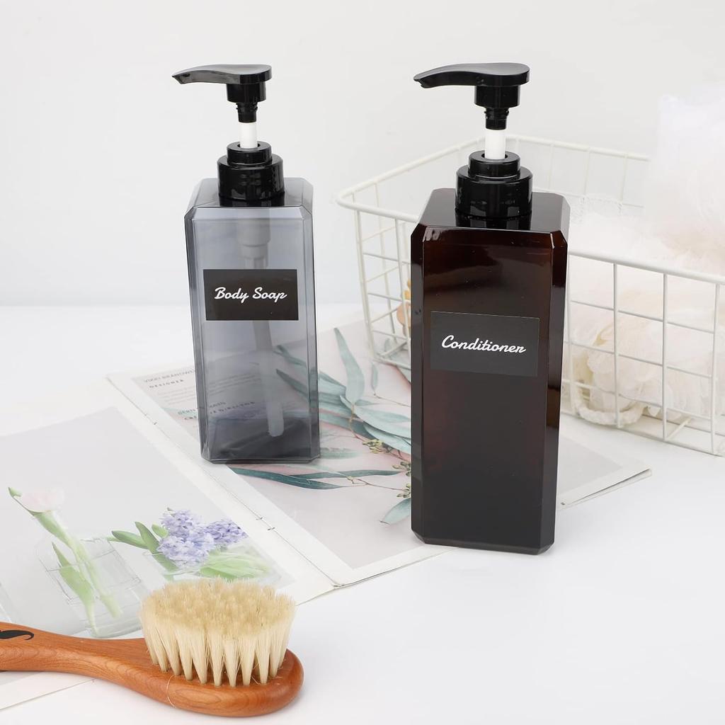 Suream Waterproof Labels for Plastic/Glass Bottles, Kitchen&Bathroom Stick Lable for Shampoo, Soap, Lotion, Conditioner, Home Organization, Soap