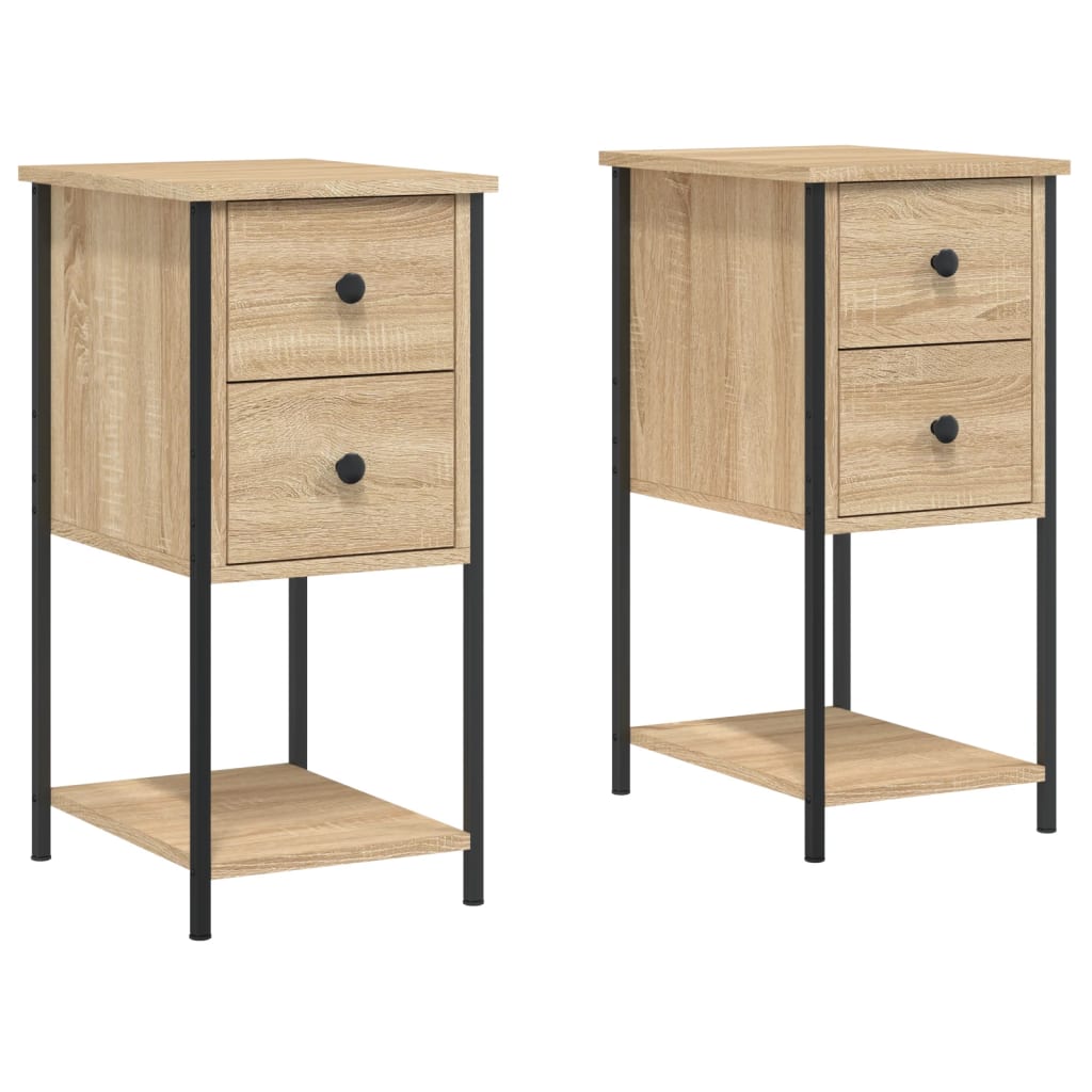 Nightstands (2 pcs) Sonoma Oak 32 x 42 x 70 cm Engineered Wood