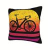 Retro Fiets Kunst Kussenhoes, Vintage Zonsondergang Fietsen Ontwerp Kussenhoes Voor Woonkamer Slaapkamer Huisdecoratie Cadeau 40X40Cm
