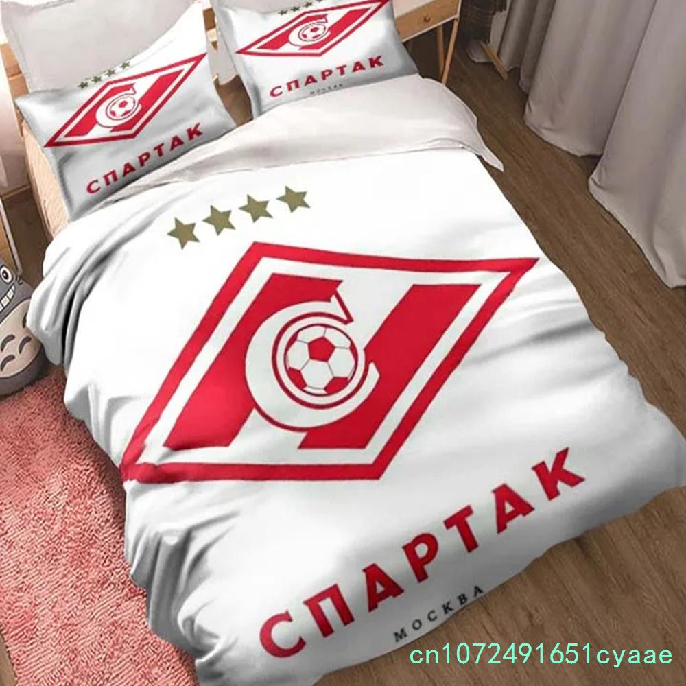FC Spartak Moscow Football Print Bedding Set Cute Quilt Cover Bed Cover With Pillowcase Custom Bedding