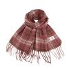 Warm scarf Women's winter dry rose powder white thickened scarf atmosphere fringed shawl versatile