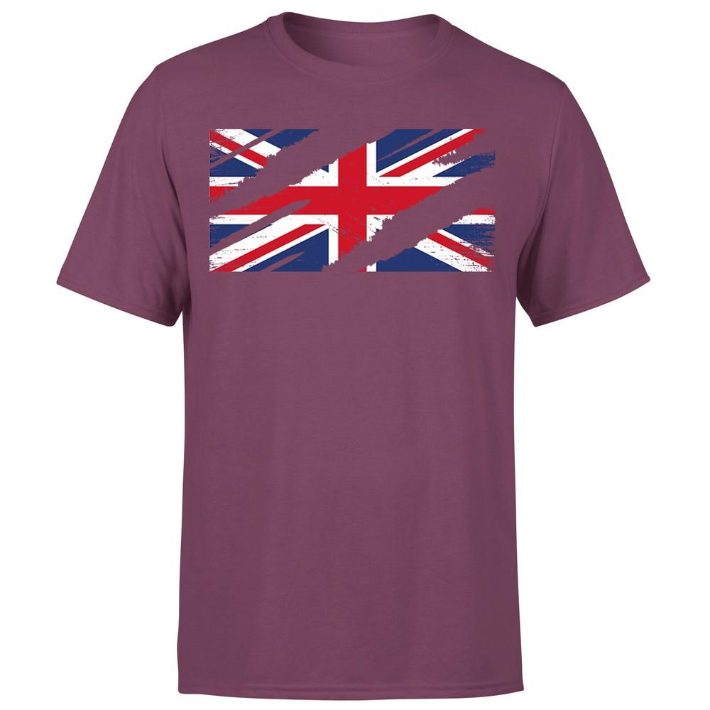 Torn Union Jack Flag TShirt Funny Country British Football Unisexs T ShirtOrP1A 2XL