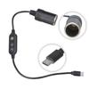 Adjustable Voltages USB C To 5V9V12V15V24V Car Power Adapter Cable With Digital Screen For Home Outdoor Car Devices