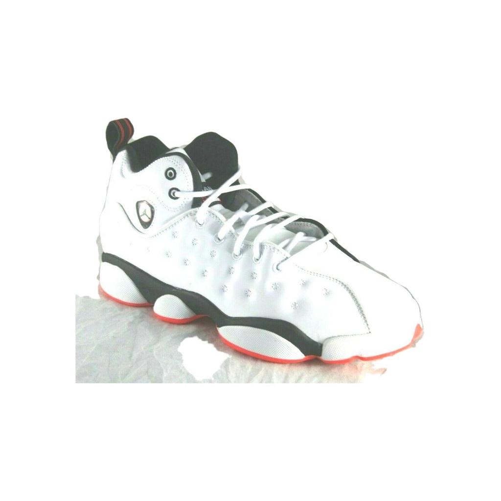 Jordan Jumpman Team II Slip Resistant Cushioning Mid top Children's Basketball Shoes Black White Teenagers 820273-106
