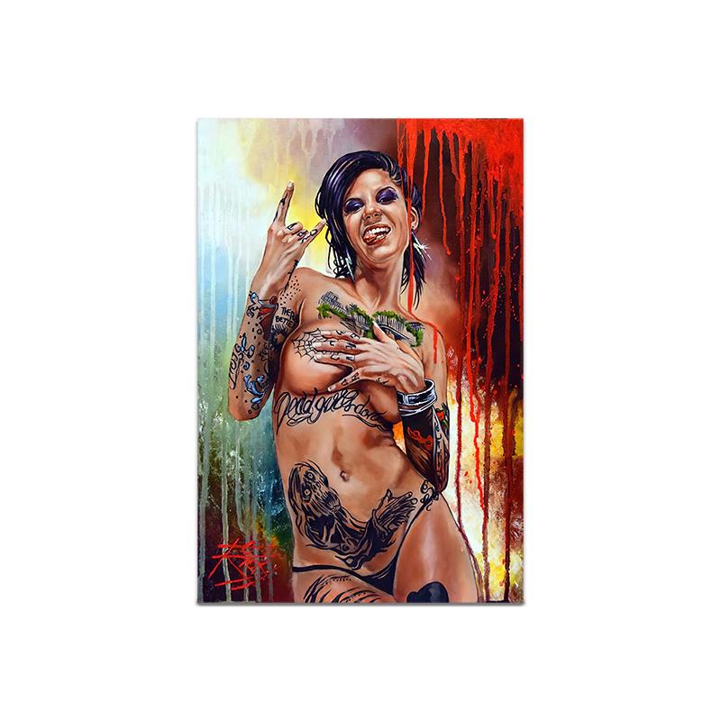 

Сексуальная женщина Холст Живопись Постер Граффити Девушка Настенное Искусство Принт Декоративная Картина Современная Гостиная Домашний Декор Без Рамы 30x40cm