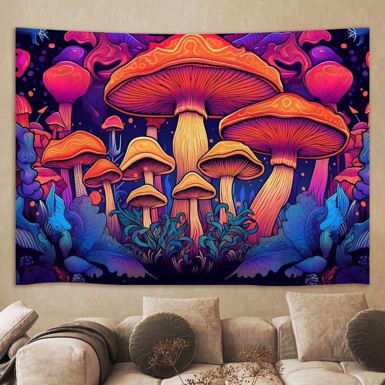 mushroom tapestry 75x100