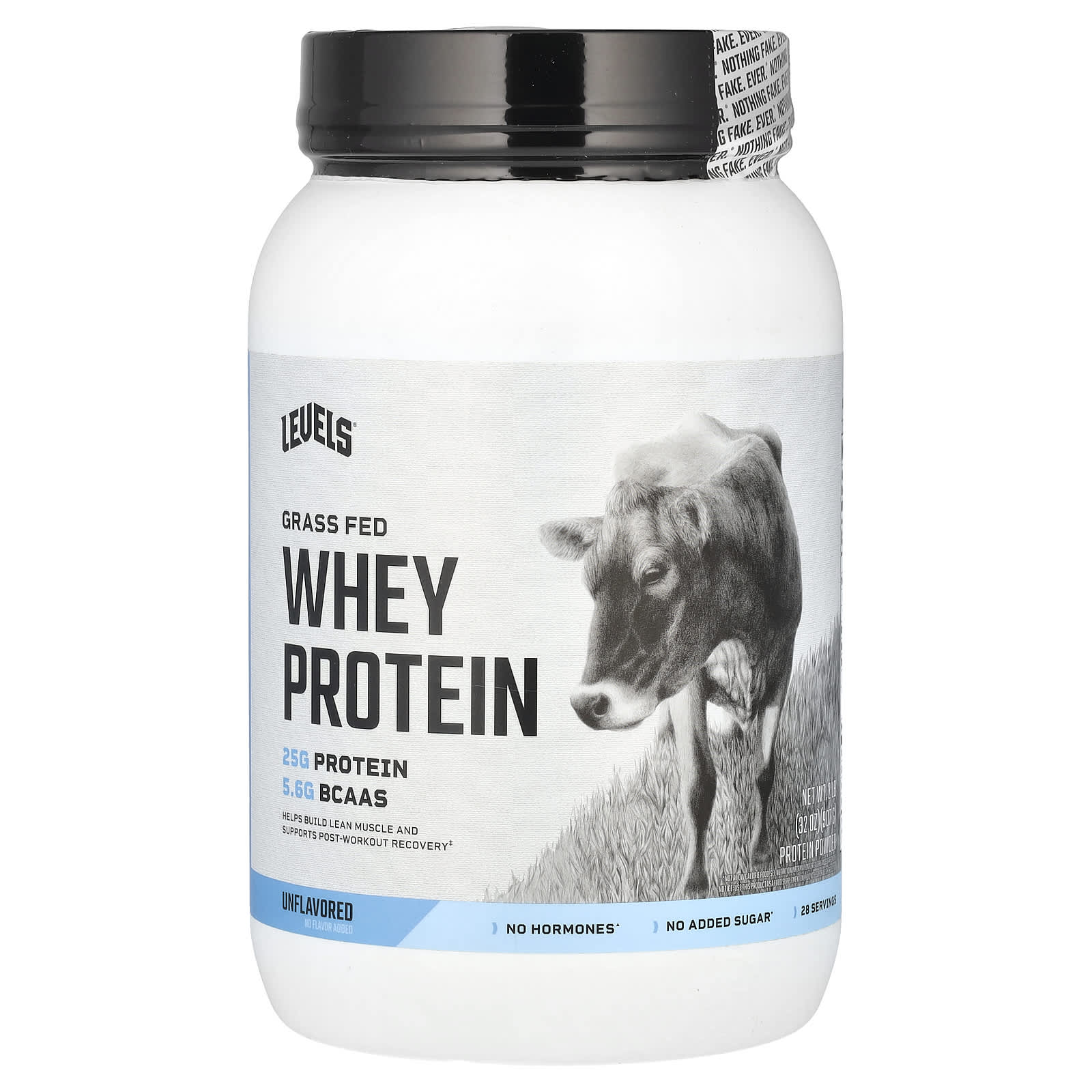 

Levels, Grass-Fed Whey Protein Powder, Unflavored, 2 lb (907 g)