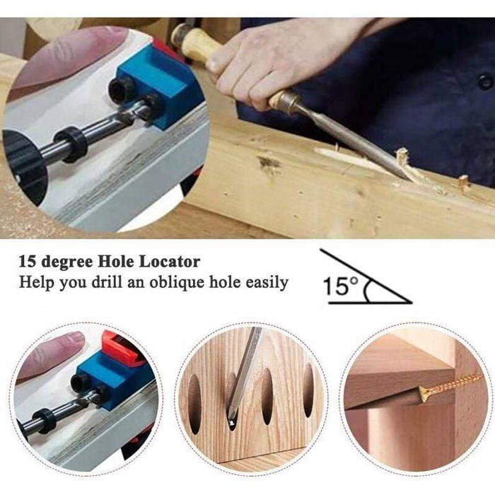 Woodworking Guides Localizer Joint Angle Tool - 14 Pieces 15 Degree Pocket Hole Jig Fastener