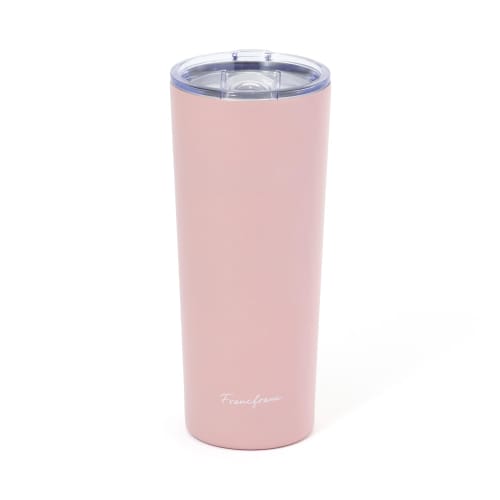 Francfranc Stainless Steel Tumbler with Lid, 650ml, Pink, Double-Layer Vacuum-Resistant, Insulated for Hot or Cold Drinks, Perfect for the Office or a