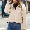Women's Fashion Autumn/Winter Cardigan Zipper Long Sleeve Plush Panel Coat