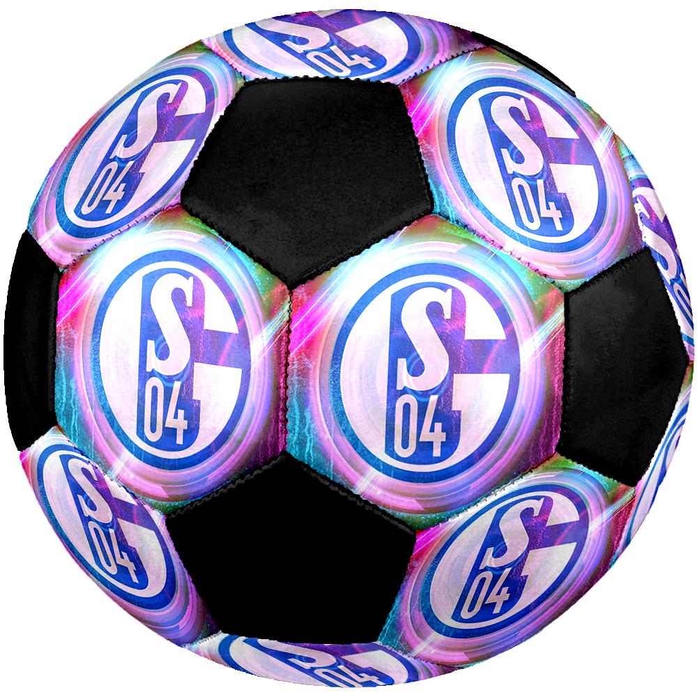 SIZE 5 FC Schalke 04 Soccer Ball Colorful All Ages Machine Stitched PVC Competition Ready Durable High-Bounce