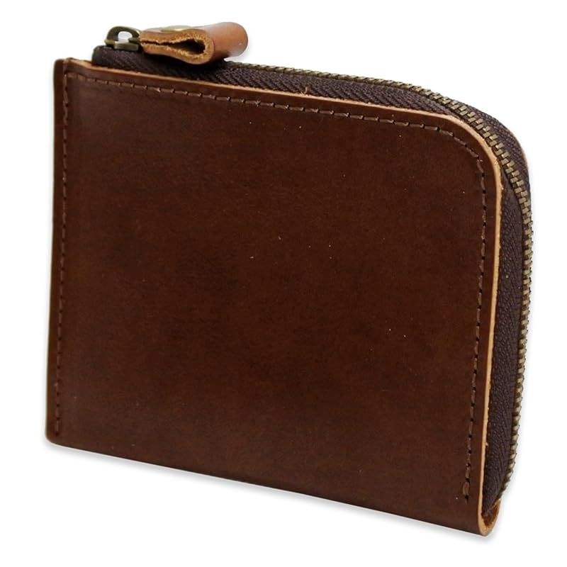

wallet men s ladies compact Thin leather made in Japan genuine leather tochigi leather (chocolate)