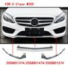 Front Bumper Lower Lip for Mercedes-Benz Class C W205 2014-2018 Trim Molding Chrome Car Body Kit Accessories