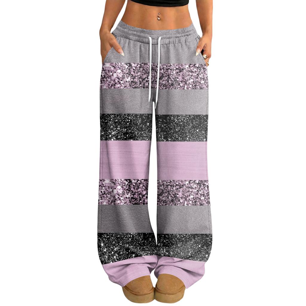 Damen Lässige und Modische Elastische Taille Weite Hose