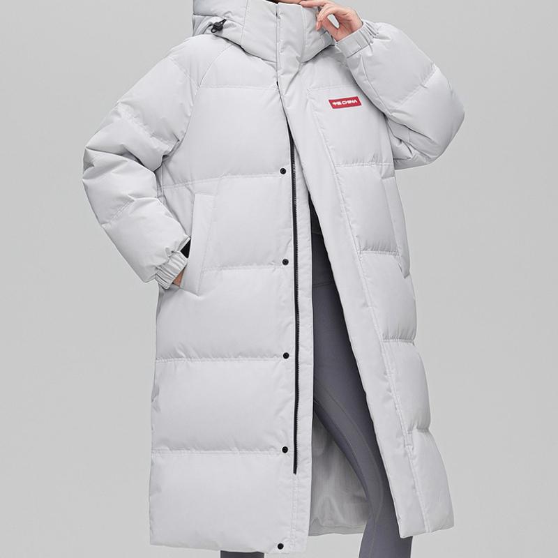 Zima Nowa Długość do kolan z kapturem Średniej długości Unisex Kurtka bawełniana dla pary Pogrubiony Ciepły Modny Płaszcz