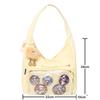 Portable Japanese Style Transparent Ita Bag for Women Large Capacity Canvas Tote Bag Casual PVC Lolita Handbag Daily