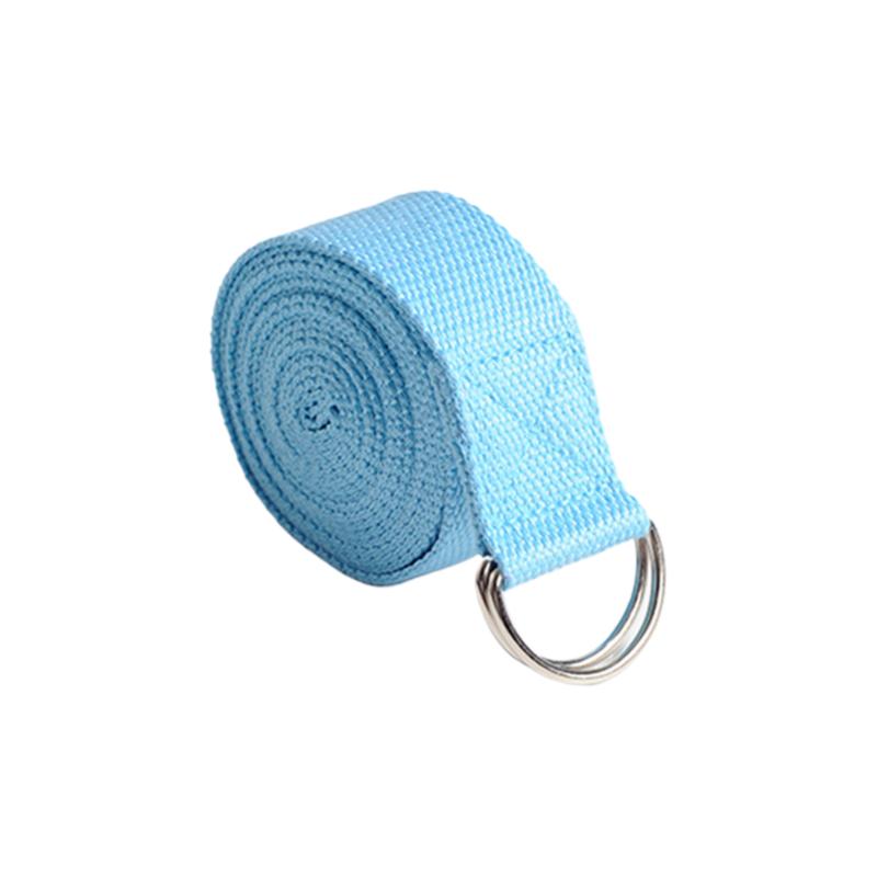 cm Yoga Stretching Belt Cotton Fitness Yoga Belt Adjustable Woven Elastic D-Ring Buckle Fitness Stretching Belt Pilates Rope