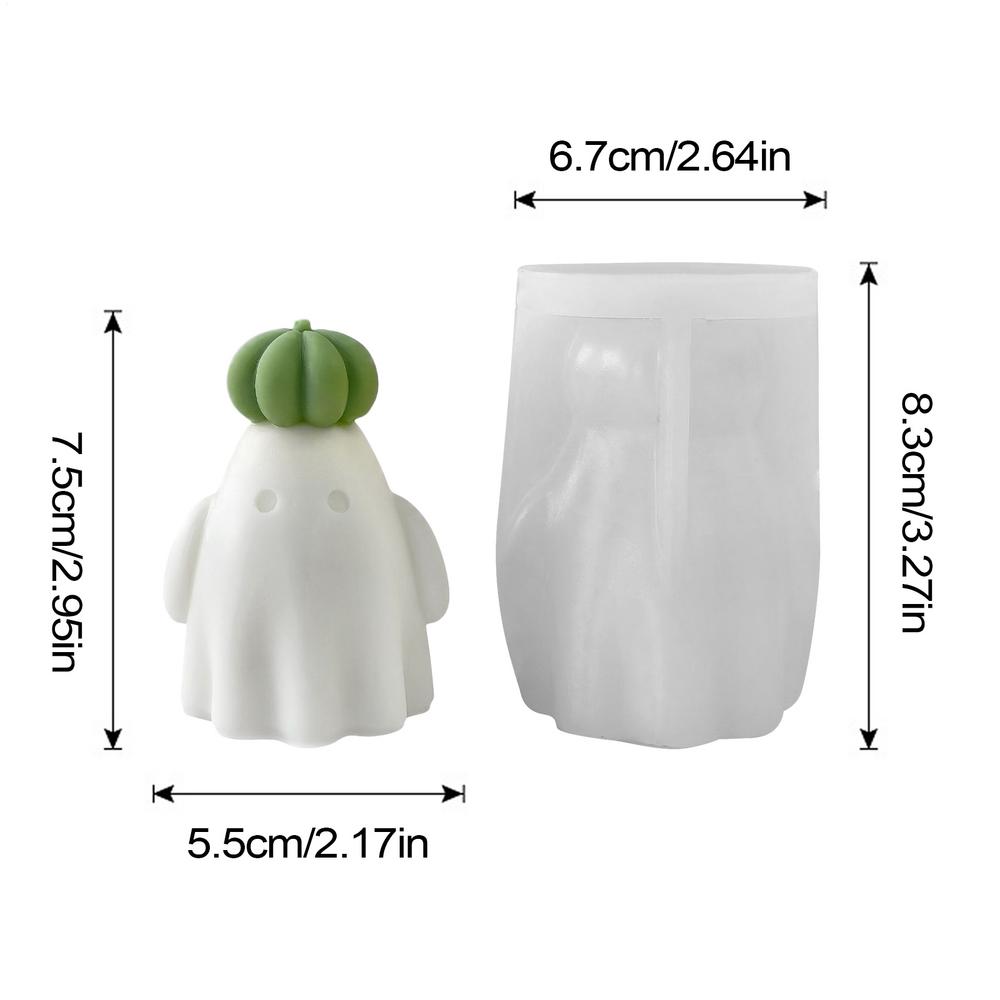 Halloween Ghost Aromatherapy Candle Mold Pumpkin Ghost Shape Plaster Mould Gypsum Ornament Cement Candle Wax Mold Decoration