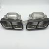 Black Square Tip Polished Stainless Steel Exhaust Tailpipe for Mercedes-AMG A45