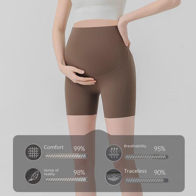 Maternity Belly Support Safety Yoga Shorts - Lightweight Summer 3/4 Length