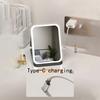 Foldable HD Makeup Mirror Intelligent Touch Control Adjustable Three Color Light LED Cosmetic Mirror Type-c Charging Two Size