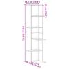 Wall Mounted Corner Shelf Smoked Oak 36.5 x 36.5 x 140 cm Particleboard