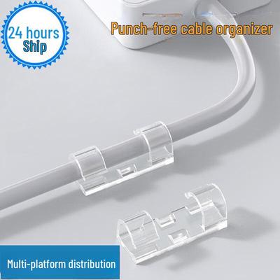 Self-Adhesive Desktop Cable Organizer and Holder